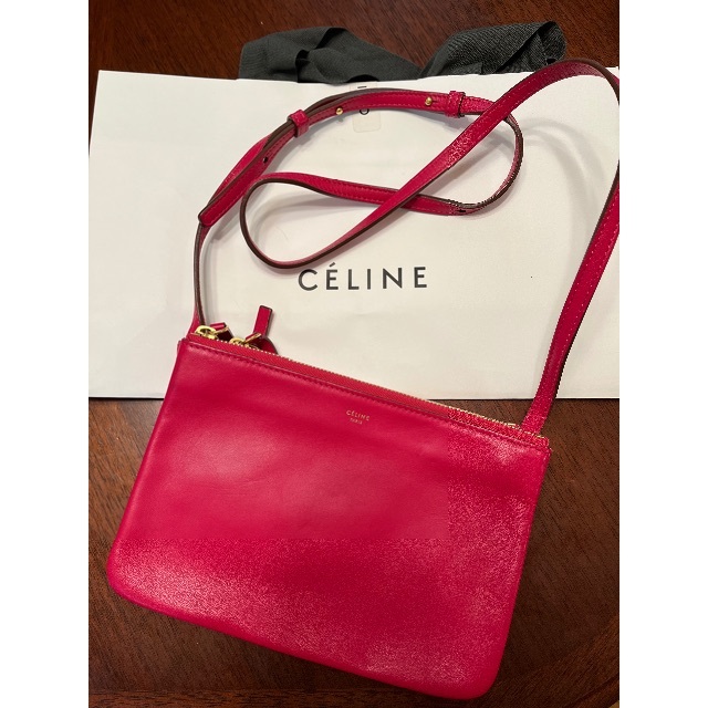 celine(セリーヌ)の（ジュエル様専用）CELINE トリオ　ピンク レディースのバッグ(ショルダーバッグ)の商品写真