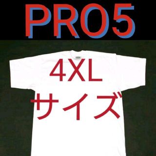 プロクラブ(PRO CLUB)の白 4XL 新品 PRO5 プロファイブ 無地 Tシャツ ホワイト ビッグサイズ(Tシャツ/カットソー(半袖/袖なし))