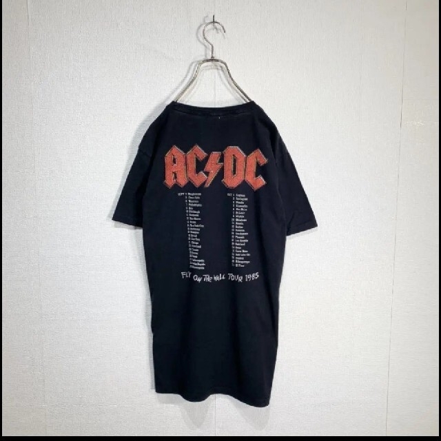 ART VINTAGE(アートヴィンテージ)のACDC バンドTシャツ 両面プリント ブラック メンズのトップス(Tシャツ/カットソー(半袖/袖なし))の商品写真