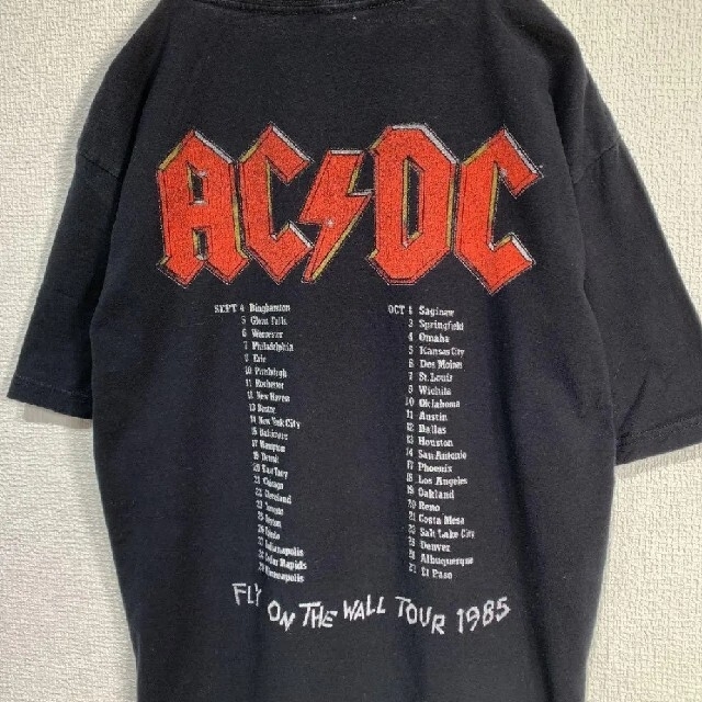 ART VINTAGE(アートヴィンテージ)のACDC バンドTシャツ 両面プリント ブラック メンズのトップス(Tシャツ/カットソー(半袖/袖なし))の商品写真