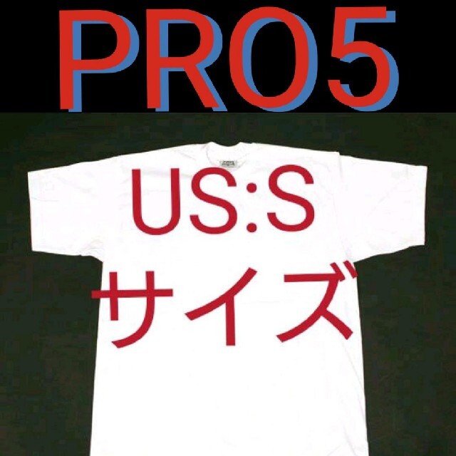 PRO CLUB(プロクラブ)の白 S 新品 PRO5 プロファイブ 無地 Tシャツ ホワイト ビッグサイズ メンズのトップス(Tシャツ/カットソー(半袖/袖なし))の商品写真