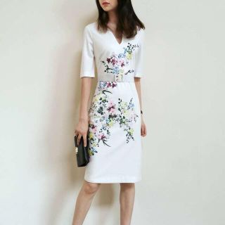 ❤️ ★【2020新作】Ted Baker 黒、薄緑花柄ワンピース新品 2 色
