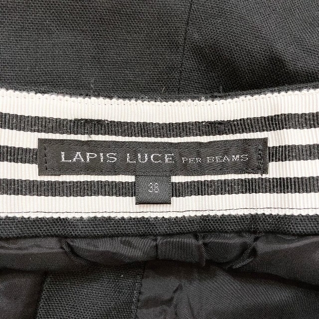 BEAMS(ビームス)のハーフパンツ LAPIS LUCE ラピスルーチェ 無地 ブラック レディースのパンツ(ハーフパンツ)の商品写真