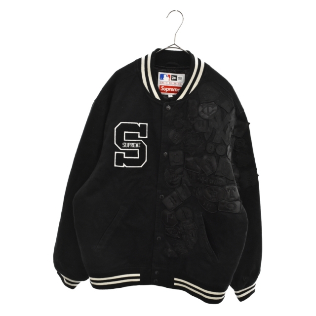 Supreme(シュプリーム)のSUPREME シュプリーム 20SS New Era/MLB Varsity Jacket ニューエラ MLB バーシティー ジャケット スタジャン ブラック メンズのジャケット/アウター(スタジャン)の商品写真