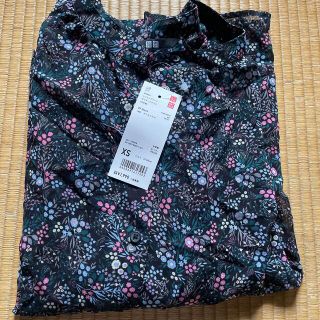 ユニクロ(UNIQLO)のユニクロ シフォンプリントギャザーブラウス XS(シャツ/ブラウス(長袖/七分))