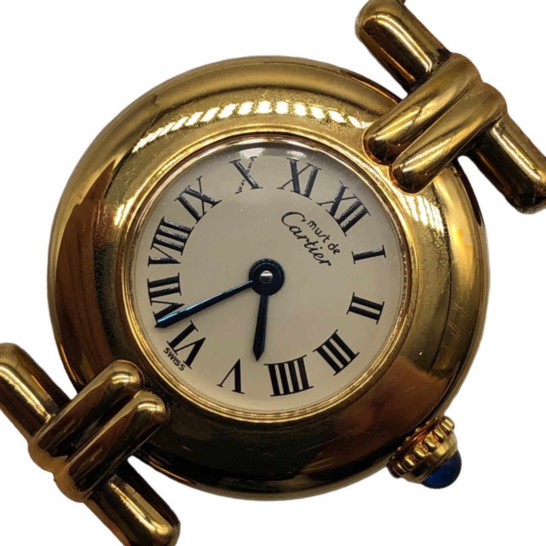 カルティエ Cartier マストコリゼ アイボリー SV/GF クオーツ レディース 腕時計
