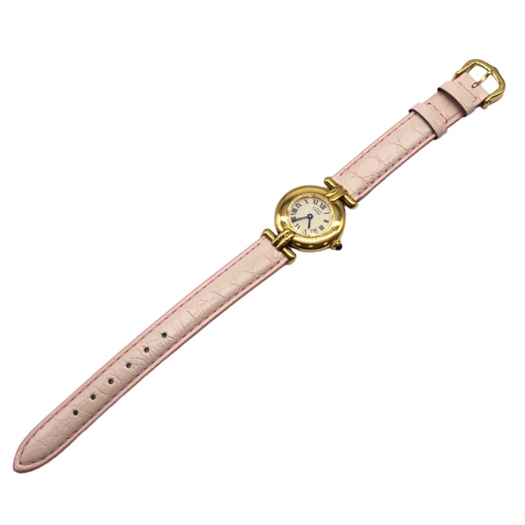 カルティエ Cartier マストコリゼ アイボリー SV/GF クオーツ レディース 腕時計