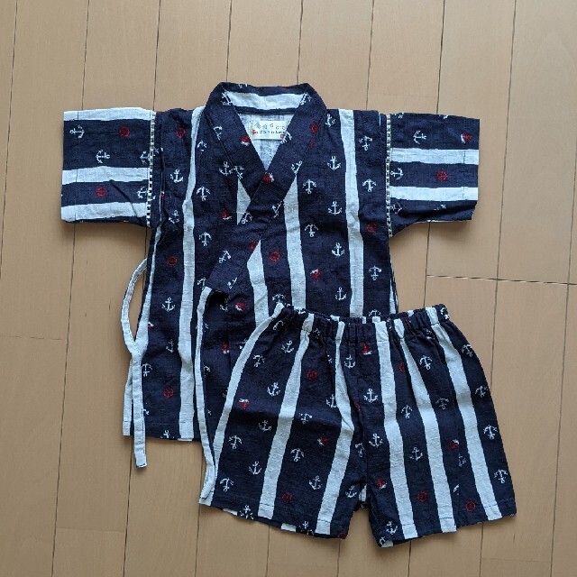 【美品】甚平　90サイズ キッズ/ベビー/マタニティのキッズ服男の子用(90cm~)(甚平/浴衣)の商品写真