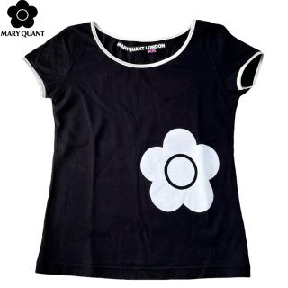 マリークワント(MARY QUANT)のMARYQUANT 日本製 トップス Tシャツ ブラック M レディース(Tシャツ(半袖/袖なし))