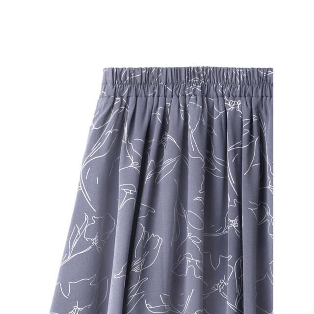 GRL(グレイル)の手書き風花柄フレアスカート レディースのスカート(ロングスカート)の商品写真