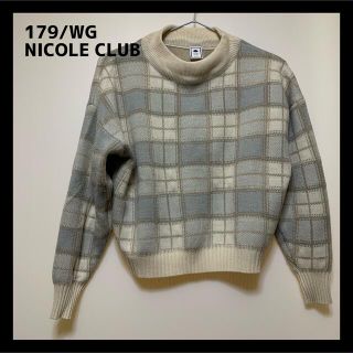 イチナナキュウダブルジー(179/WG)の179/WG NICOLE CLUB レディース ニット セーター チェック柄(ニット/セーター)