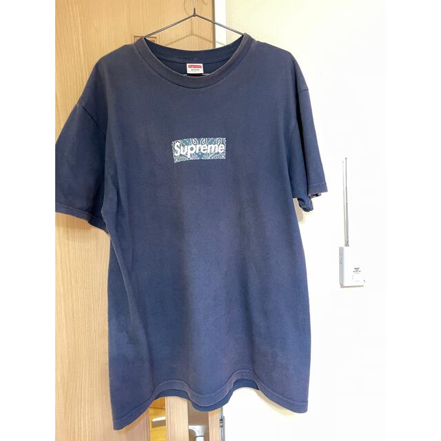Supreme(シュプリーム)のsupreme boxlogo bandana 紺 メンズのトップス(Tシャツ/カットソー(半袖/袖なし))の商品写真