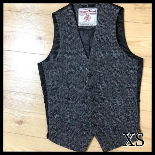 ハリスツイード(Harris Tweed)のハリスツィード　harris tweed ベスト ジレ ヘリンボーン グレー(ベスト)