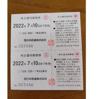 西鉄株式優待券2枚(ショッピング)