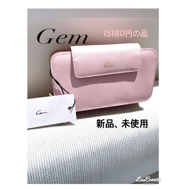 新品、未使用☆Gem.  お財布ショルダーバッグ　本革