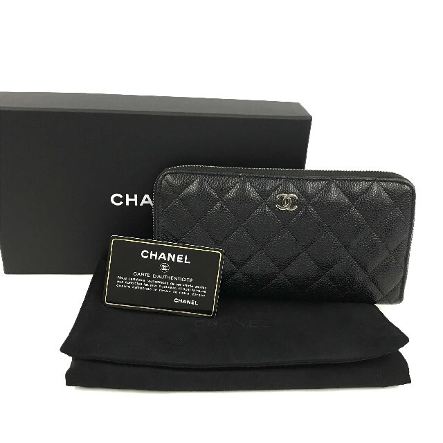 人気提案 CHANEL CHANEL キャビアスキン マトラッセ 長財布 シャネル