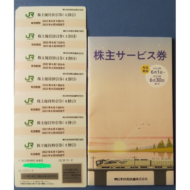 JR東日本 株主優待割引券 7枚+株主サービス券
