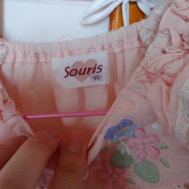 Souris(スーリー)のスーリー　レースワンピース90 キッズ/ベビー/マタニティのキッズ服女の子用(90cm~)(ワンピース)の商品写真