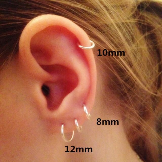 シルバー925 フープピアス 16mm 両耳 メンズのアクセサリー(ピアス(両耳用))の商品写真