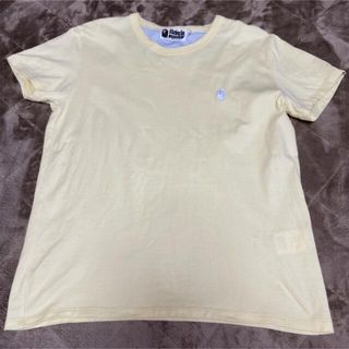 アベイシングエイプ(A BATHING APE)のアベイジングエイプ　M Tシャツ　イエロー　クリーム　女性(Tシャツ/カットソー(半袖/袖なし))