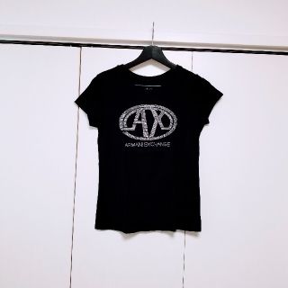 アルマーニエクスチェンジ(ARMANI EXCHANGE)のえみ様専用◆ARMANI EXCHANGE ラインストーンロゴTシャツ黒 M(Tシャツ(半袖/袖なし))