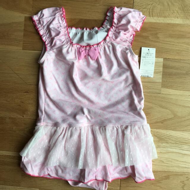 AEON(イオン)のレース風プリントワンピース水着 キッズ/ベビー/マタニティのキッズ服女の子用(90cm~)(水着)の商品写真