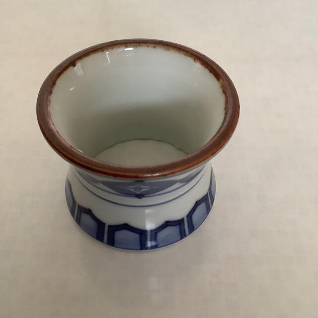 茶道具 蓋置 ふたおき 陶器  白✖️青 エンタメ/ホビーの美術品/アンティーク(陶芸)の商品写真
