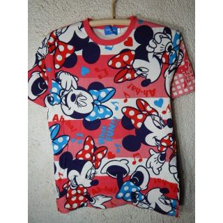 ディズニー(Disney)の7396　ディズニー　半袖　ミニー　マウス　総柄　デザイン　tシャツ(Tシャツ(半袖/袖なし))