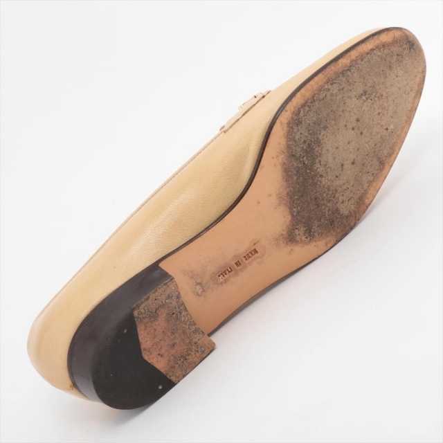 ガンチーニ レザー  イエロー レディース ローファー レディースの靴/シューズ(ローファー/革靴)の商品写真