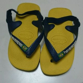 ハワイアナス(havaianas)の美品 キッズ hauaianasビーチサンダル  14センチ(サンダル)