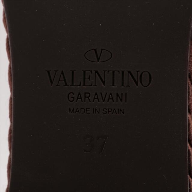 valentino garavani(ヴァレンティノガラヴァーニ)のヴァレンティノガラヴァーニ ロックスタッズ レザー 37 ブラウン レディ レディースの靴/シューズ(その他)の商品写真