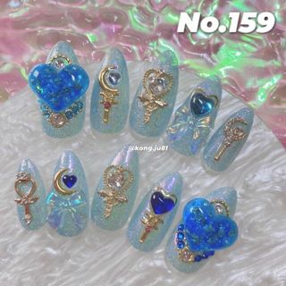 159☆オーダーネイルチップ ハンドメイドのアクセサリー(ネイルチップ)の商品写真