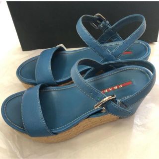 プラダ ウェッジソールサンダル サンダル(レディース)の通販 71点 期間限定超特価 PRADA 厚底サンダル 23.5 サンダル