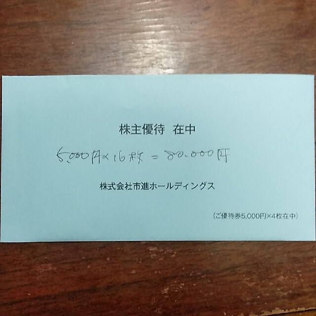 市進ホールディングスの株主優待券 【高価値】 www.lasempanadas.com.ar