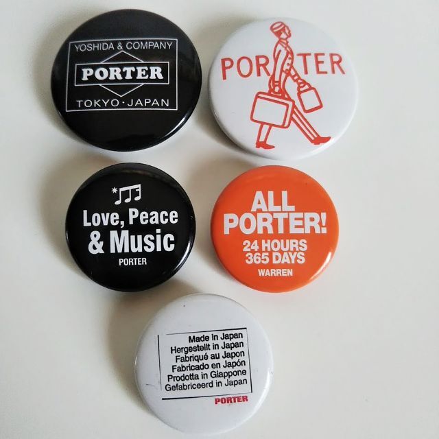 PORTER - 吉田カバン ポーター PORTER 缶バッジ新品12個+中古5個