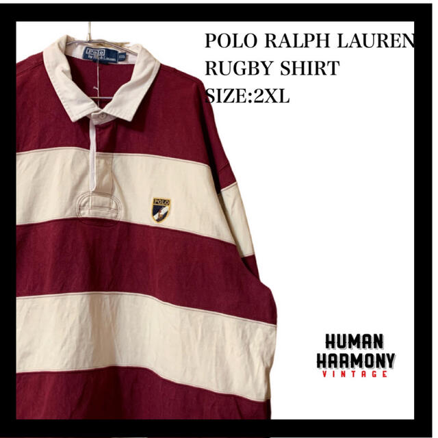 POLO RALPH LAUREN(ポロラルフローレン)のポロラルフローレン POLO ラガーシャツ 長袖 古着 オーバーサイズ 2XL メンズのトップス(ポロシャツ)の商品写真