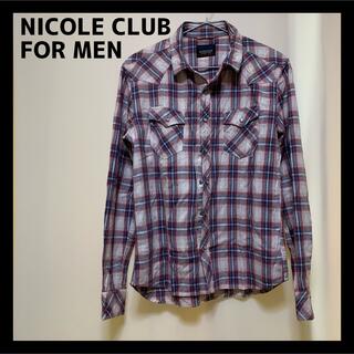 ニコルクラブフォーメン(NICOLE CLUB FOR MEN)のNICOLE CLUB FOR MEN チェック シャツ M(シャツ)