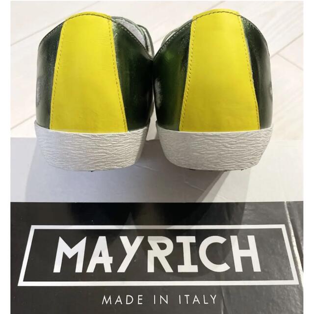 【新品】MAYRICH(メイリッチ) グリーン/メタル 43 イタリア製 メンズの靴/シューズ(スニーカー)の商品写真