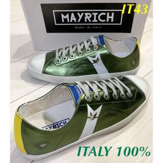 【新品】MAYRICH(メイリッチ) グリーン/メタル 43 イタリア製(スニーカー)