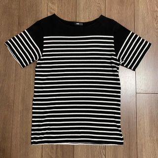 ハレ(HARE)の美品 HARE ボーダー Tシャツ S 黒 ブラック(Tシャツ/カットソー(半袖/袖なし))