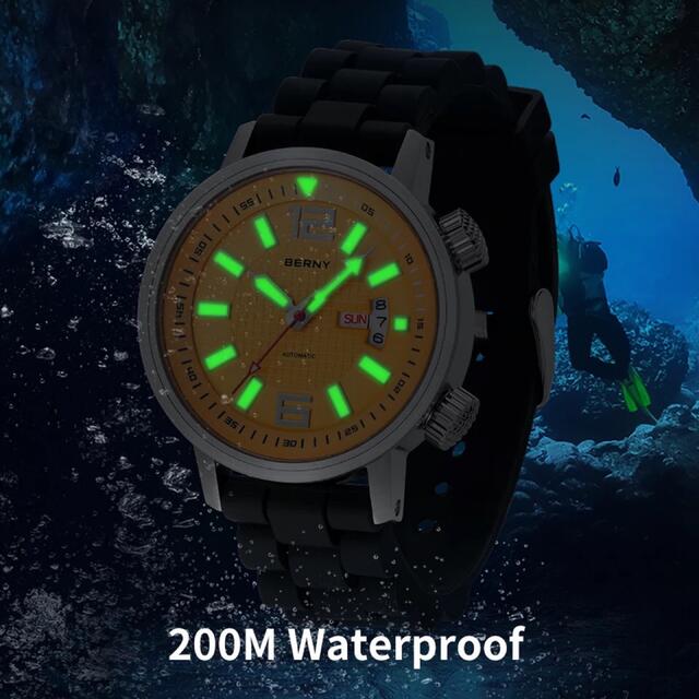 CITIZEN(シチズン)の【200m防水】『CITIZEN』ミヨタムーブメント,BERNYダイバー機械式  メンズの時計(腕時計(アナログ))の商品写真