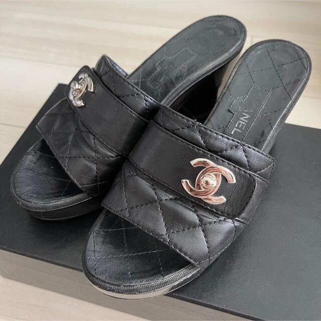 国内発送 CHANEL - 美品❣️シャネル CHANEL サンダル ミュール 下駄