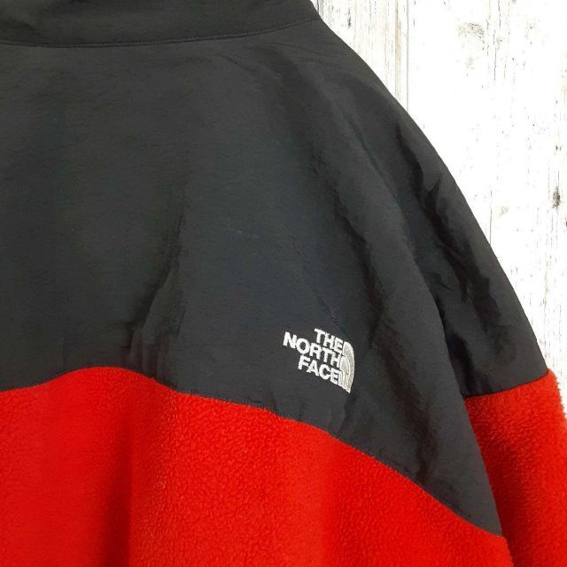 THE NORTH FACE(ザノースフェイス)の美品US規格ノースフェイスデナリジャケット黒ブラック赤レッドポーラテック刺繍ロゴ メンズのジャケット/アウター(ブルゾン)の商品写真
