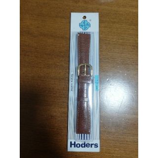 Hoders本革時計ベルト　17mm ブラウン　金具金色(レザーベルト)