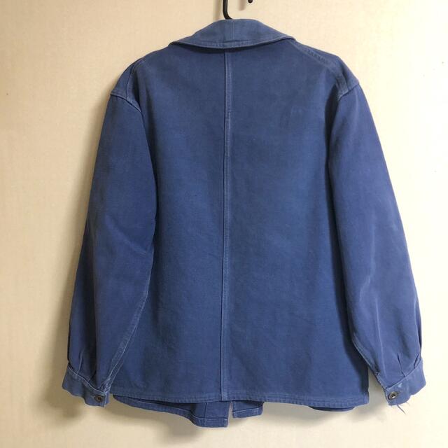 30〜40s フレンチワークジャケット コットンツイル ブルー