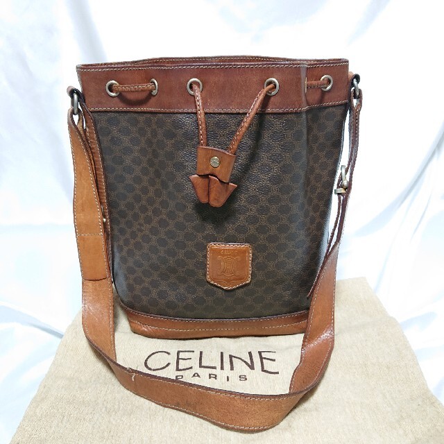 定番入荷 CELINE マカダム柄 バケツ型 ショルダーバッグ - 通販 - dcrm