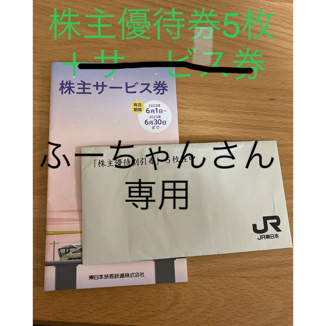 JR東日本　株主優待割引券(4割引) 5枚