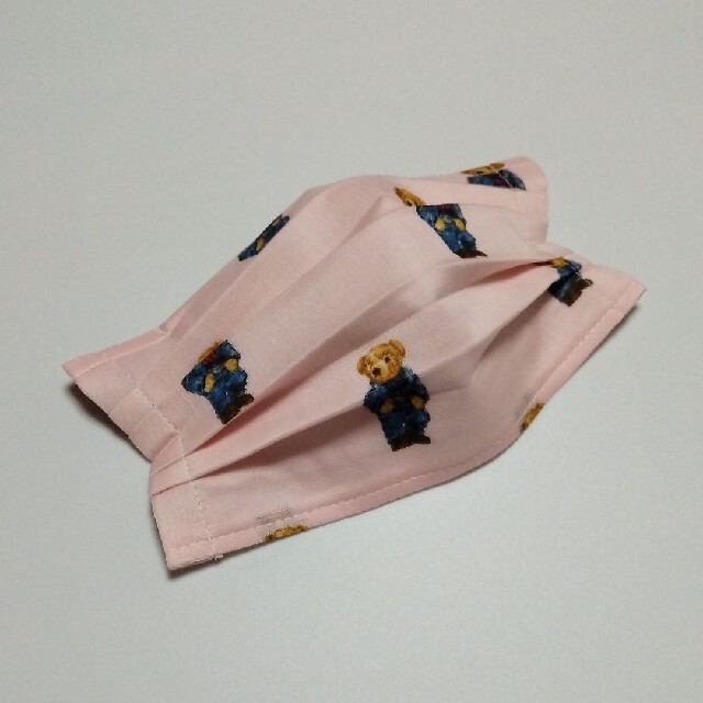 POLO RALPH LAUREN(ポロラルフローレン)のマスクカバー・インナーマスク(ピンクPLベア) ハンドメイドのファッション小物(その他)の商品写真