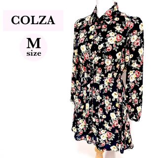 コルザ(COLZA)のM【COLZA 】コルザ/花柄ワンピース ミニワンピース 総花柄 羽織 花柄(ミニワンピース)