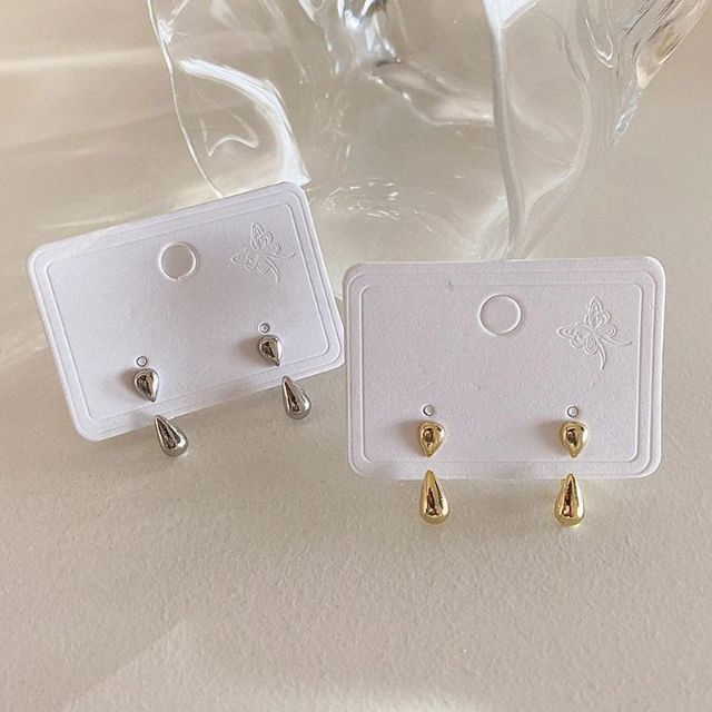 Mila Owen(ミラオーウェン)の【シルバー】2way water drop pierce RP048 レディースのアクセサリー(ピアス)の商品写真